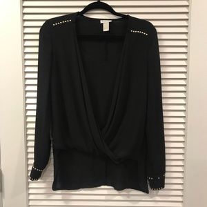 Black Cache Blouse XS